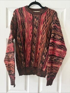 Norm Thompson Multicolor Textured Crewneck Sweater